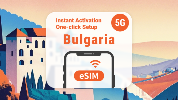 Bulgarije 5G eSIM | Meerdere netwerken | 1–30 dagen | Directe QR-code