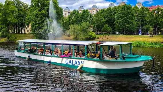 Riga Sightseeing Tour by Canal Boat with Audioguide