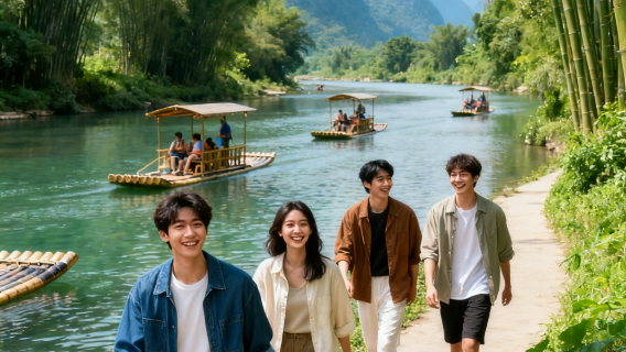 桂林裕龍江風景区での旅行写真撮影【フォト撮影、ファミリーフォト、カップル、親友、子供撮影、家族のTripメモリー】