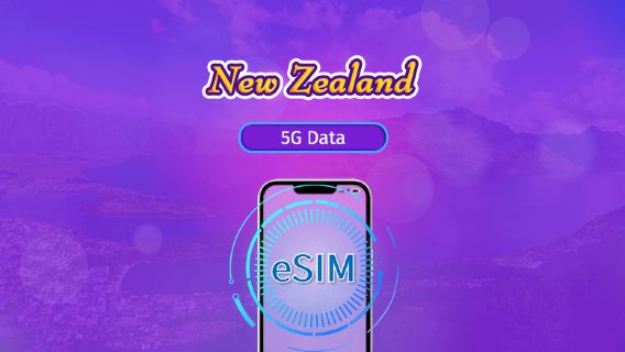 New Zealand | 5G/4G eSIM | Day Pass/Total Package | 24H Billing | 1-30 days | QR code