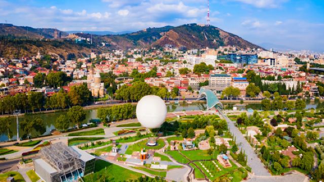 Mother of Georgia Tramway + Mother of Kartli + Rike Park + Tbilisi sea
