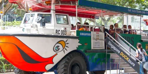 新加坡纜車+魚尾獅+濱海灣+鴨子船【精品遊A|月銷100+】