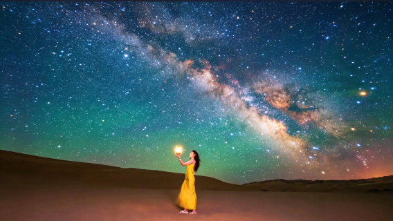 鳴沙山|沙漠觀星+星空講解+燭光晚餐+美拍+越野滑沙
