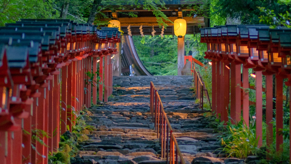 [Musim daun merah Kyoto] Lawatan sehari Kyoto Kuil Sanzen-in + Kuil Kibune + Arashiyama·Boleh tempah kereta api kecil