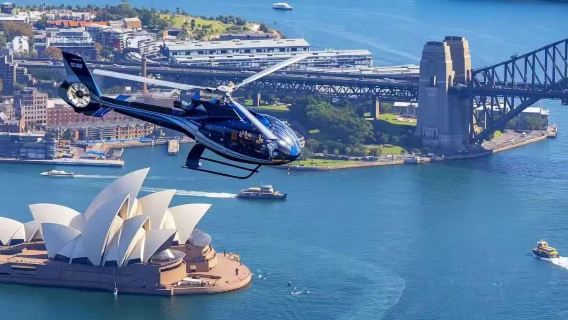 Pengalaman Penerbangan Helikopter Pelancongan di Sydney, Australia (Pemandangan Pantai + Mercu Tanda Teluk + Pelayaran Udara Tinggi + Pandangan Atas Sydney Harbour)