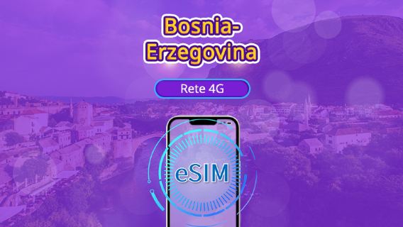 Bosnia ed Erzegovina | eSIM 4G | Pacchetto giornaliero/dati | Supporta TikTok e ChatGPT | Addebito ogni 24 ore | 1-30 giorni | Codice QR