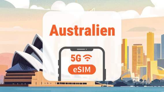 Australien 5G eSIM | KI-Apps & TikTok | 1–30 Tage | QR-Code