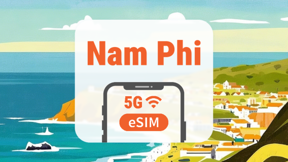 eSIM 5G Nam Phi | 2 mạng • Hỗ trợ mọi AI | 1–30 ngày | QR Code