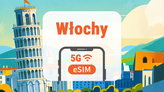 Włochy 5G eSIM | Podwójna sieć • Wszystkie AI & TikTok | 1–30 dni | Kod QR
