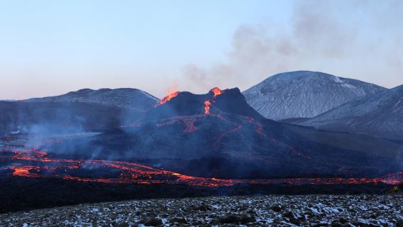Iceland active volcano hiking 1-day tour: Lava field exploration, Reykjanes Peninsula, round-trip from Reykjavik by luxury bus