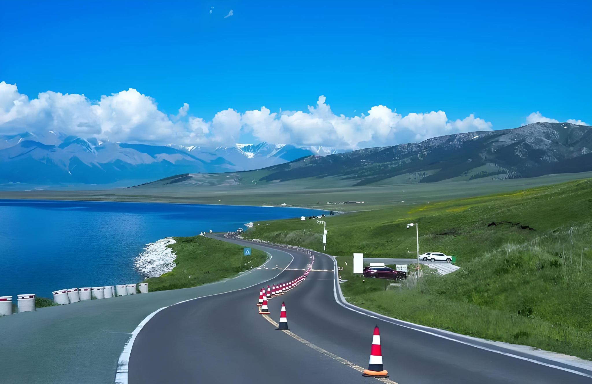 Day trip from Yining to Sayram Lake and Guozigou with car rental and entrance fees included.