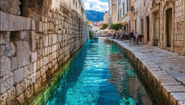 Kota purba merentasi ribuan tahun, deruan loceng bergema dengan angin laut, air terjun yang mengalir deras membersihkan jiwa dan raga — mutiara Adriatik