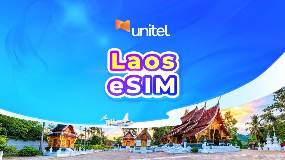 라오스 Unitel 5G eSIM | 현지 IP / AI 도구 / TikTok 지원 | 자연일 기준 과금 | QR 코드