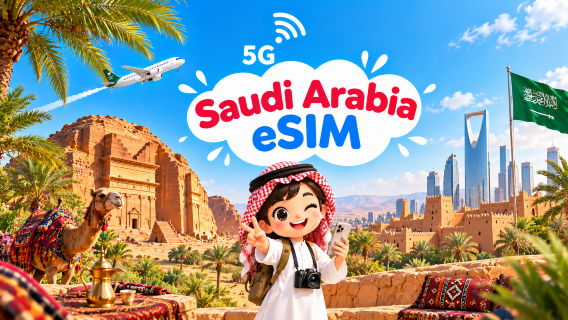 eSIM für Saudi-Arabien | Unterstützung für TikTok & KI-Apps | Tägliches Datenpaket | 1–30 Tage | Abrechnung rund um die Uhr
