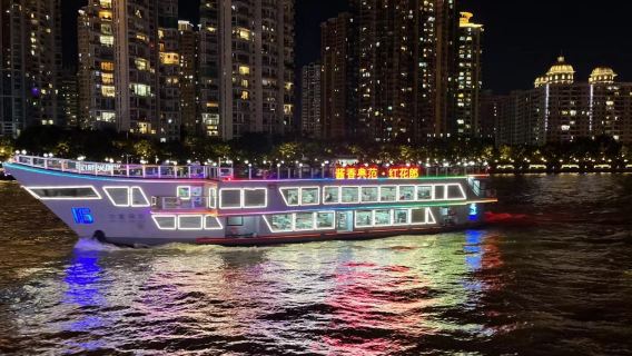 【廣州遊船】廣州珠江紅花郎號遊船包船支援團建聚會用餐