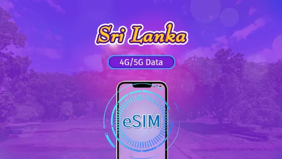 Sri Lanka | 5G/4G eSIM | Gesamtpaket | 24-Stunden Abrechnung | 30 Tage | QR-Code