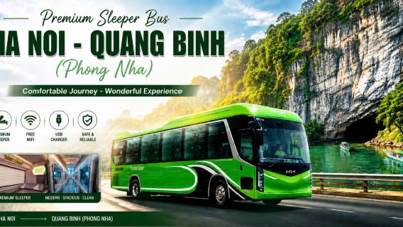 Vip Cabin Sleeper Bus From Hanoi to Phong Nha/ Dong Hoi and Vice Vera
