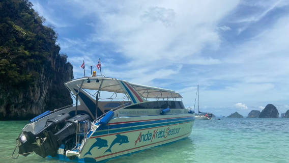 Excursion d'une journée aux îles Phi Phi en hors-bord, départ de