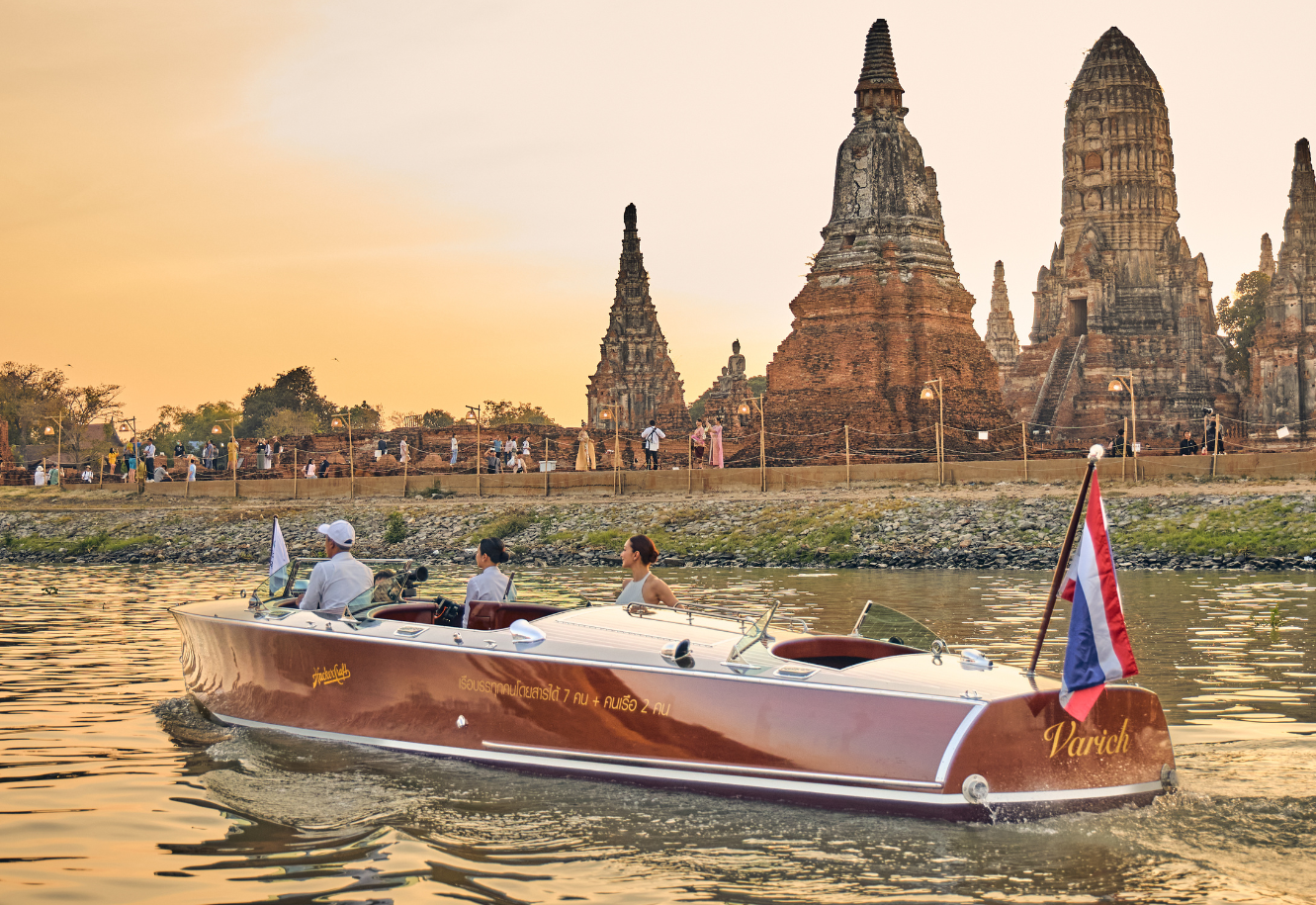 Ayutthaya : Croisière de luxe en bateau Hacker avec visite des temples