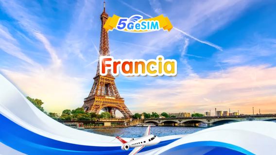 France 5G eSIM | Daily package/Total package | 1GB/day-total 30GB | QR code