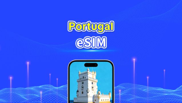 Portugal eSIM | Höghastighetsdata | 5G/4G | Dagspaket/Datapaket | 24 timmar | 1-30 dagar | QR-kod