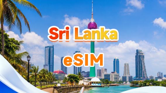 Sri Lanka 4G eSIM|Tagespaket/Gesamtpaket|1 GB/Tag - Insgesamt 30 GB|1-30 Tage|24-Stunden-Format|QR-Code