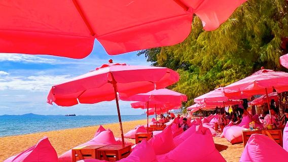 Privattour | Abfahrt von Bangkok: Tagesausflug zum Nong Nooch Tropical Botanical Garden, Buddha-Berg der Sieben Juwelen, Pink Beach und The Sanctuary Of Truth