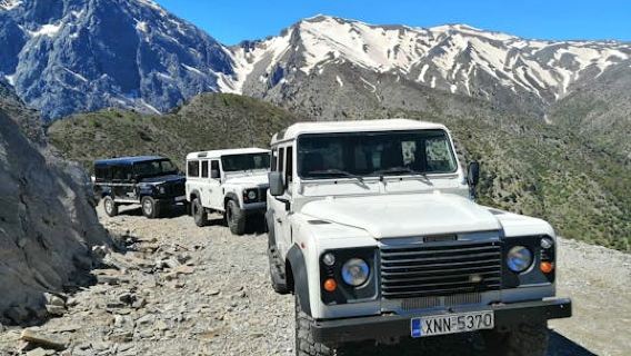 Cretan 4x4 tour of Lefka Ori mountains from Chania