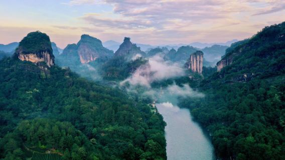 Wuyishan Jiuqu bamboo rafting 1-day tour including admission ticket | sightseeing vehicle | round-trip transfer (private tour)