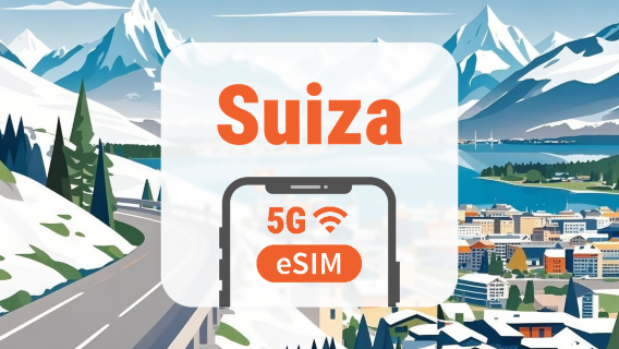 Suiza 5G eSIM | Doble Red • Apps de IA y TikTok | 1–30 Días | Código QR
