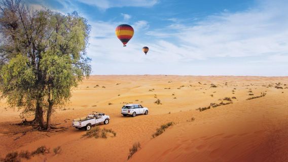 Varmluftsballonflyvningsoplevelse i Dubai-ørkenen [inkluderer transport frem og tilbage + morgenmad]