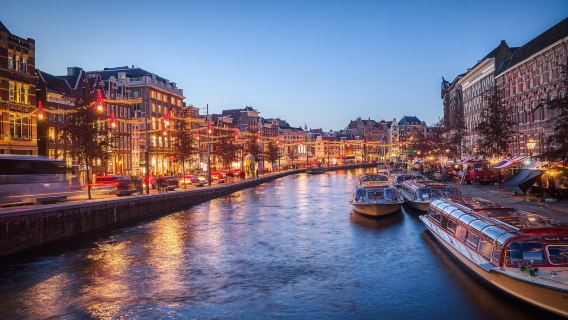 Amsterdam : nuit sur les canaux et âge d'or