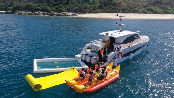 【專業純玩無二次收費】萬寧石梅灣加井島豪華遊艇出海自駕體驗水上電單車香蕉船休閒海釣浮潛跟拍航拍玻璃船