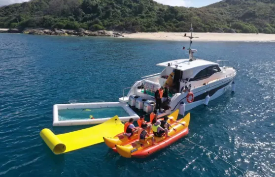 【專業純玩無二次收費】萬寧石梅灣加井島豪華遊艇出海自駕體驗水上電單車香蕉船休閒海釣浮潛跟拍航拍玻璃船