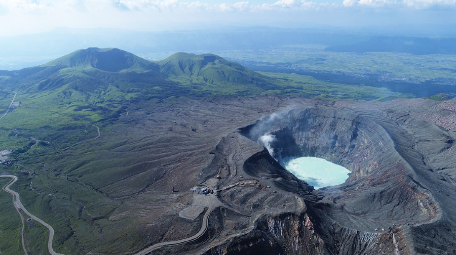日本熊本阿蘇中嶽火山口+草千里（草千里之濱）一日遊
