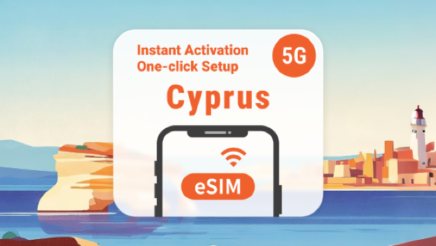 Kıbrıs 5G eSIM | 3-30 Günlük Veri Paketi | Tek Tıkla Hızlı Etkinleştirme | Kargo Bekleme Yok | QR Kodu