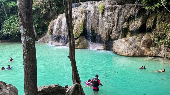 Erawan Waterfall, Death Railway and Elephant Care Private Tour