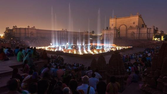Neu-Delhi: Akshardham-Ausstellung, Licht- und Wassershow-Tour