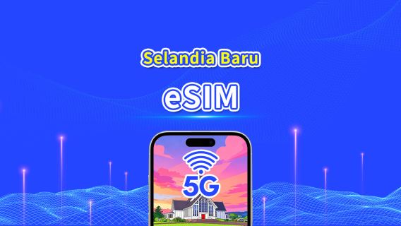 eSIM Selandia Baru | 5G/4G | Paket Data Harian/Total | 1–30 hari | Penagihan Hari Kalender | Kode QR