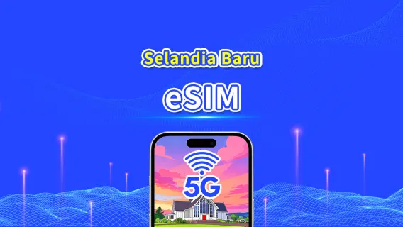 eSIM Selandia Baru | 5G/4G | Paket Data Harian/Total | 1–30 hari | Penagihan Hari Kalender | Kode QR