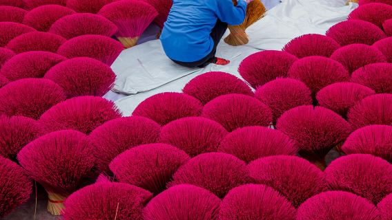 Hanoi: Villaggio degli Incensi e Cappello Conico con Tour di Street Food