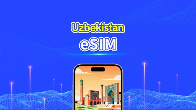 eSIM w Uzbekistanie | 4G | Szybki internet | Pakiety dzienne/na dane | 24 godziny | 1-30 dni | Kod QR