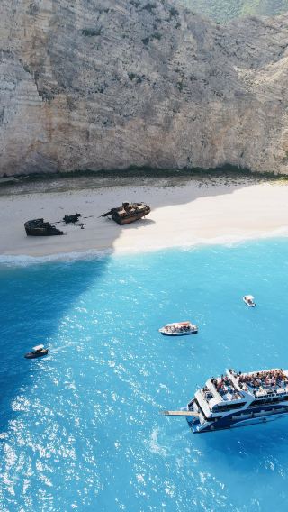 Zakinthos Island: Shipwreck Beach + Blue Caves Zakynthos 1-day tour [including hotel pickup + boat fee + aerial photography]