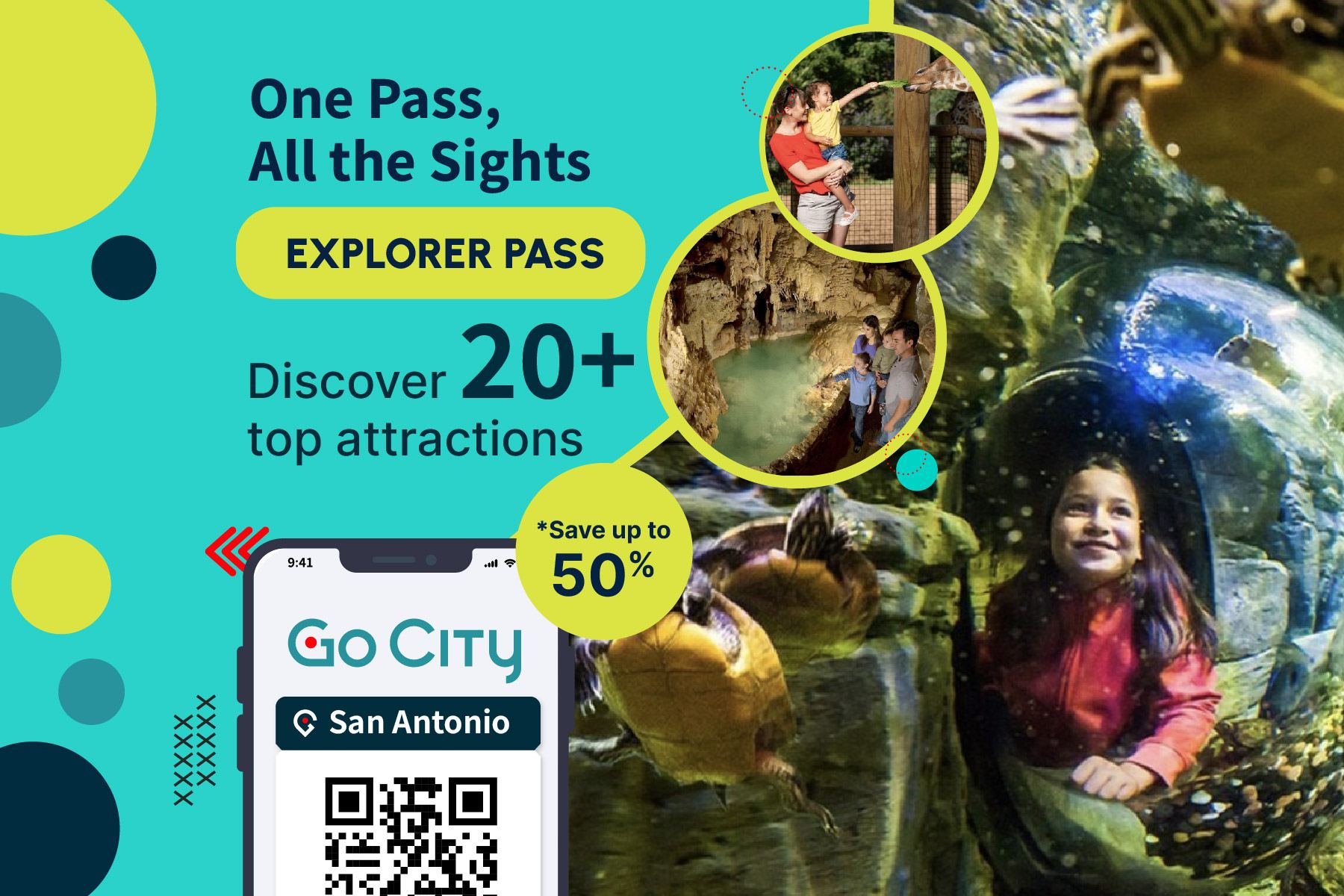 Go City サンアントニオ自選パス【公式運営/20以上の人気観光スポット含む/シーワールド サン アントニオ】|サンアントニオ・エクスプローラーパス