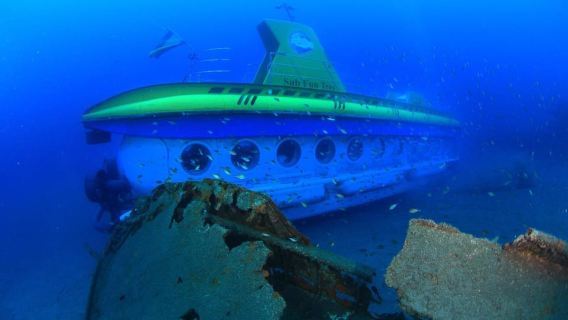 Lanzarote: Echter U-Boot-Tauchgang mit Hotelabholung