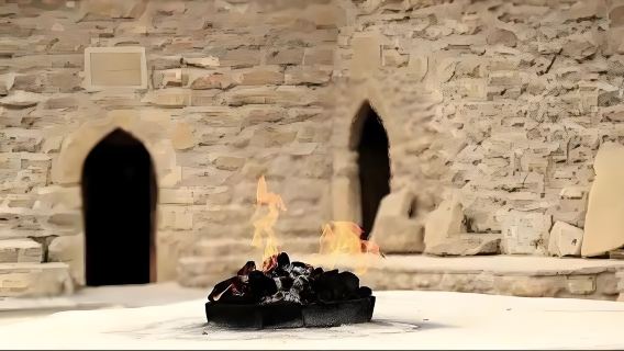 Old City Baku + Azerbaijan Carpet Museum + Flame Mountain + Atashgah Zoroastrian Fire Temple + Highland Park