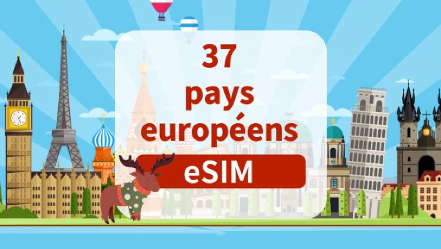 eSIM 5G disponible dans 37 pays européens | Forfait journalier/plein temps | 1 à 30 jours | Facturation quotidienne | Code QR