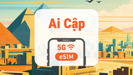 eSIM 5G Ai Cập | 3 mạng • All AI & TikTok | 1–30 ngày | QR Code