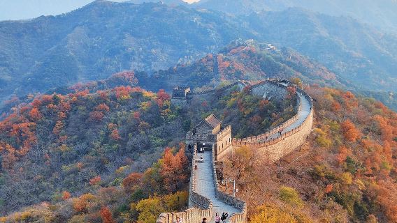 베이징 무톈위창청(모전욕장성) + 고루(구러우) 후통 가면 문화 체험 일일 이벤트 전세 버스 투어 문 앞 픽업 서비스