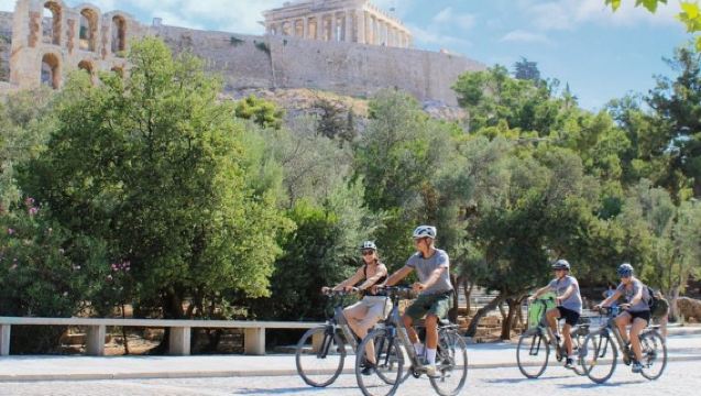 Athens Scenic Electric Bike Tour with optional Acropolis visit